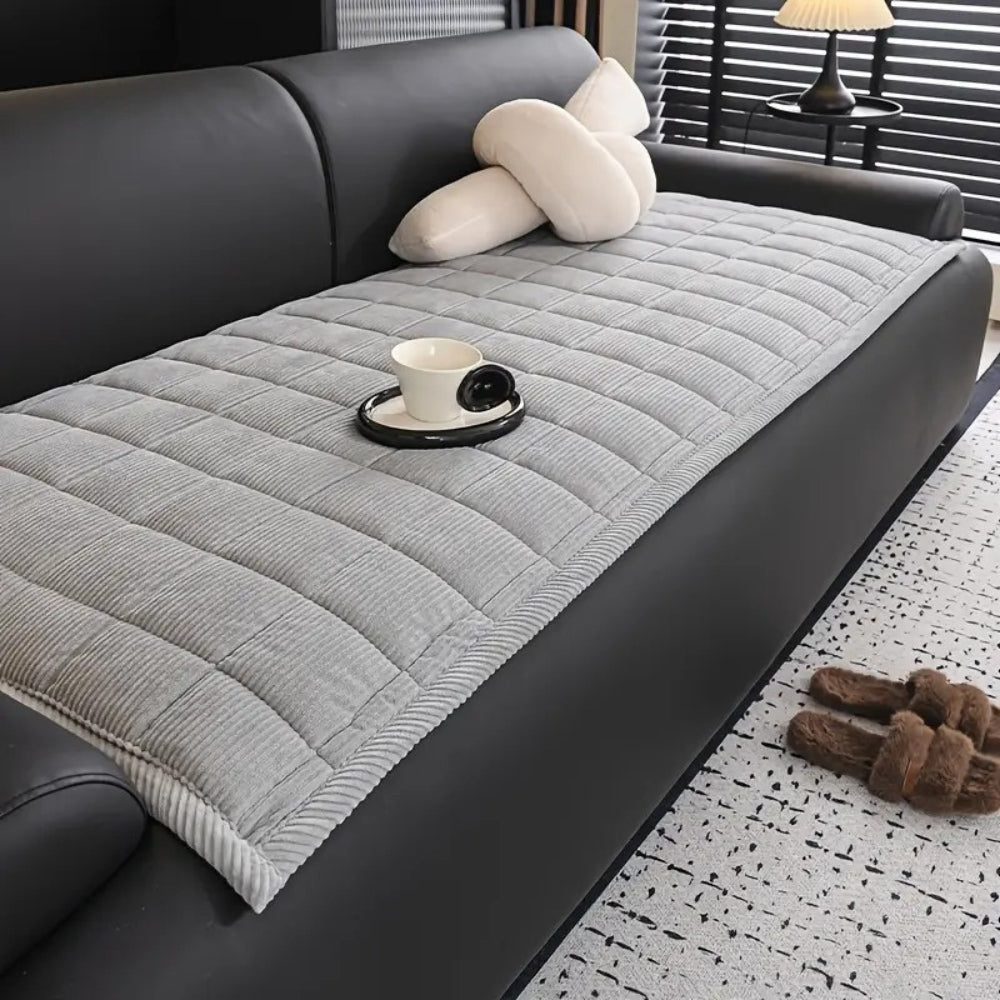 Minimalist Corduroy Ribbed Sofa Cover