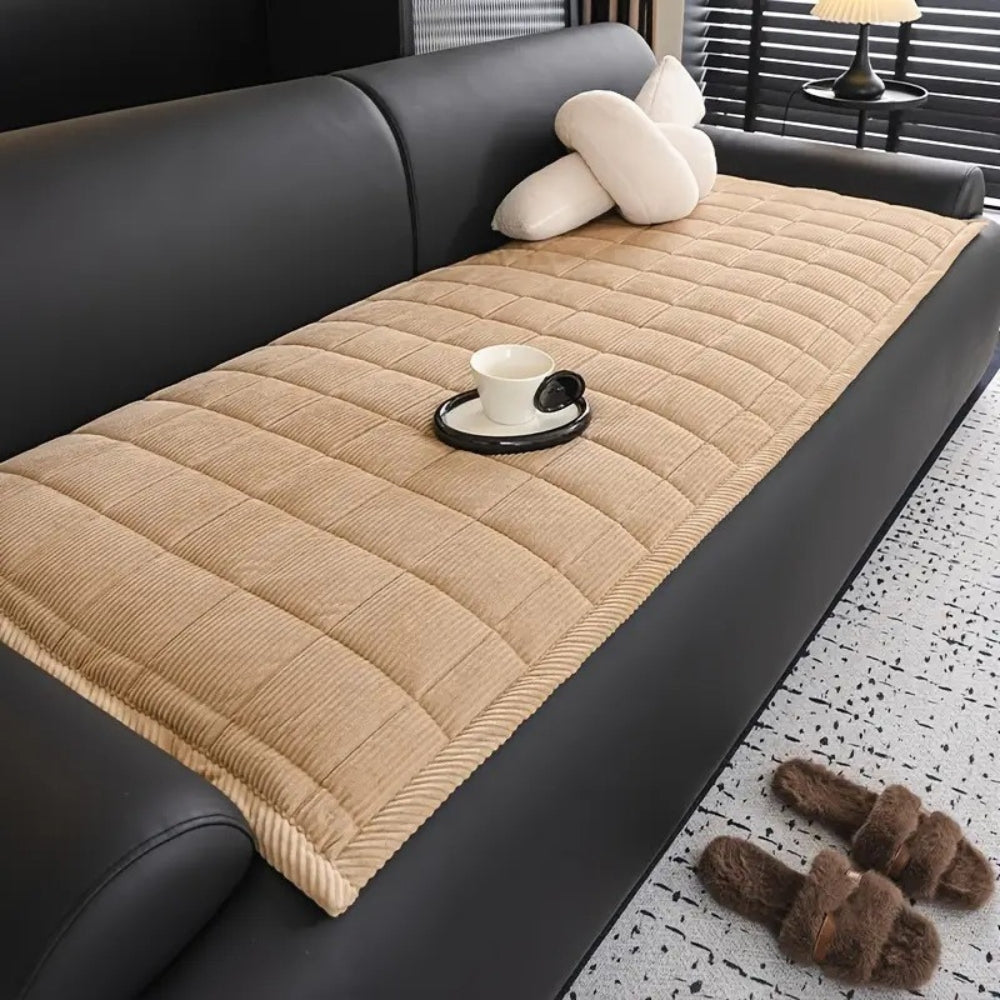 Minimalist Corduroy Ribbed Sofa Cover