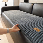Minimalist Flannel Ribbed Sofa Cover
