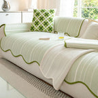 Minimalist Ice Silk Striped Sofa Cover