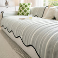 Minimalist Ice Silk Striped Sofa Cover