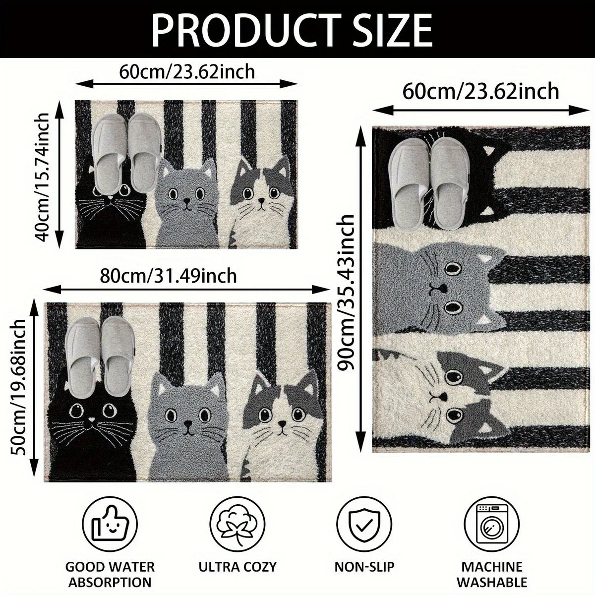Minimalist Imitation Cashmere Cat Rug