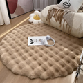 Minimalist Plush Bubble Round Rug – 90x90cm