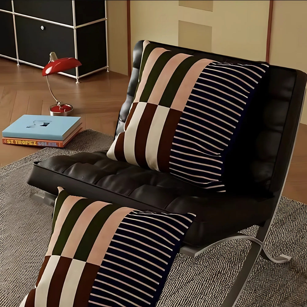 Minimalist Velvet Striped Geometric Cushion Cover – 45x45cm