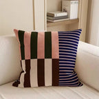 Minimalist Velvet Striped Geometric Cushion Cover – 45x45cm