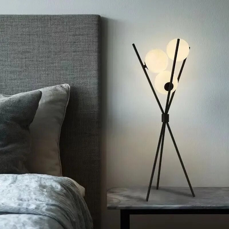 Tripod Moon LED Table & Floor Lamp – Nordic Minimalist Standing Desk Light