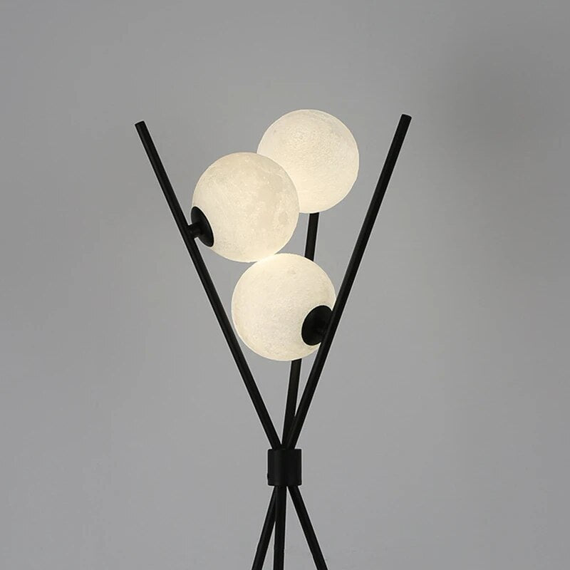 Tripod Moon LED Table & Floor Lamp – Nordic Minimalist Standing Desk Light