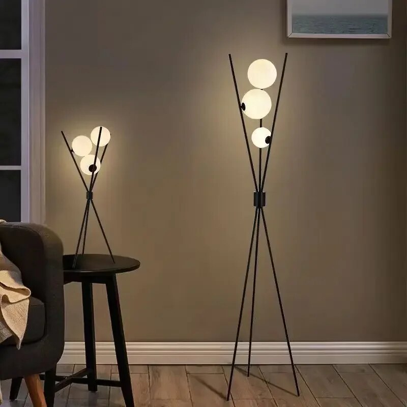 Tripod Moon LED Table & Floor Lamp – Nordic Minimalist Standing Desk Light