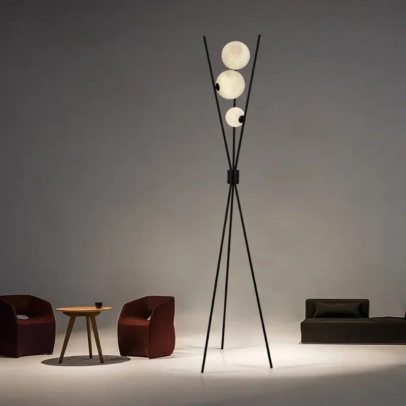 Tripod Moon LED Table & Floor Lamp – Nordic Minimalist Standing Desk Light