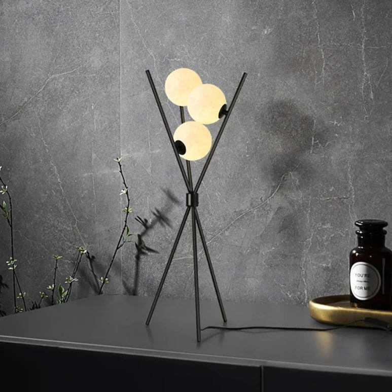 Tripod Moon LED Table & Floor Lamp – Nordic Minimalist Standing Desk Light