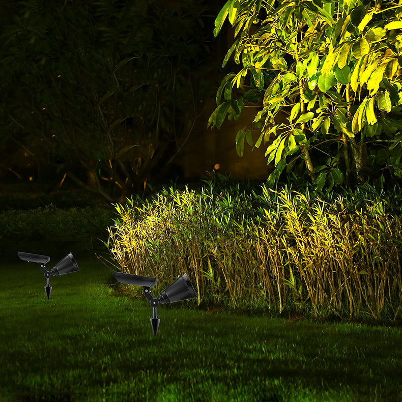 Modern Conical Solar LED Spotlight 1-Light