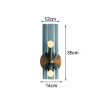 Modern Glass Cylinder LED Wall Light 2-Light