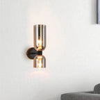 Modern Glass Cylinder LED Wall Light 2-Light