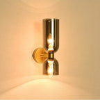Modern Glass Cylinder LED Wall Light 2-Light