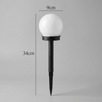 Modern Globe Solar LED Garden Stake Light 1-Light