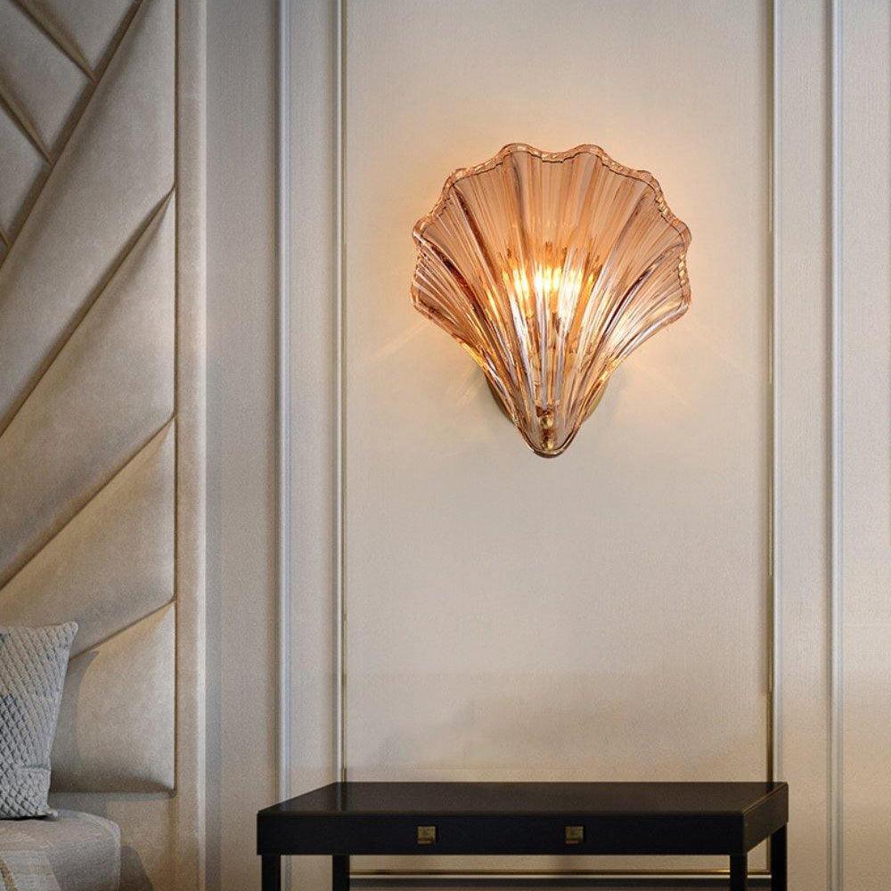 Modern Iron Glass Shell LED Wall Light 1-Light