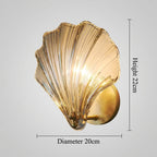 Modern Iron Glass Shell LED Wall Light 1-Light
