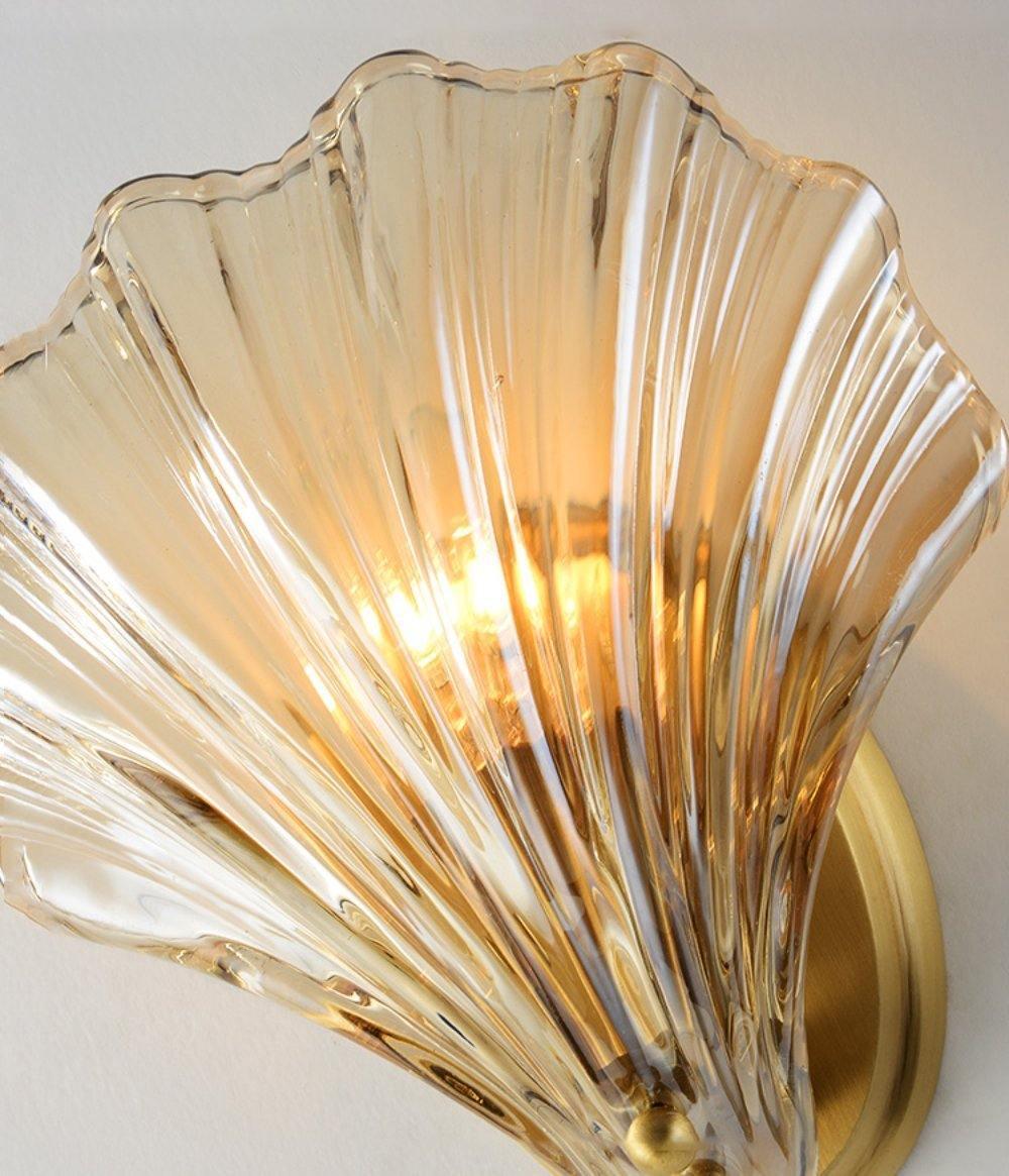 Modern Iron Glass Shell LED Wall Light 1-Light