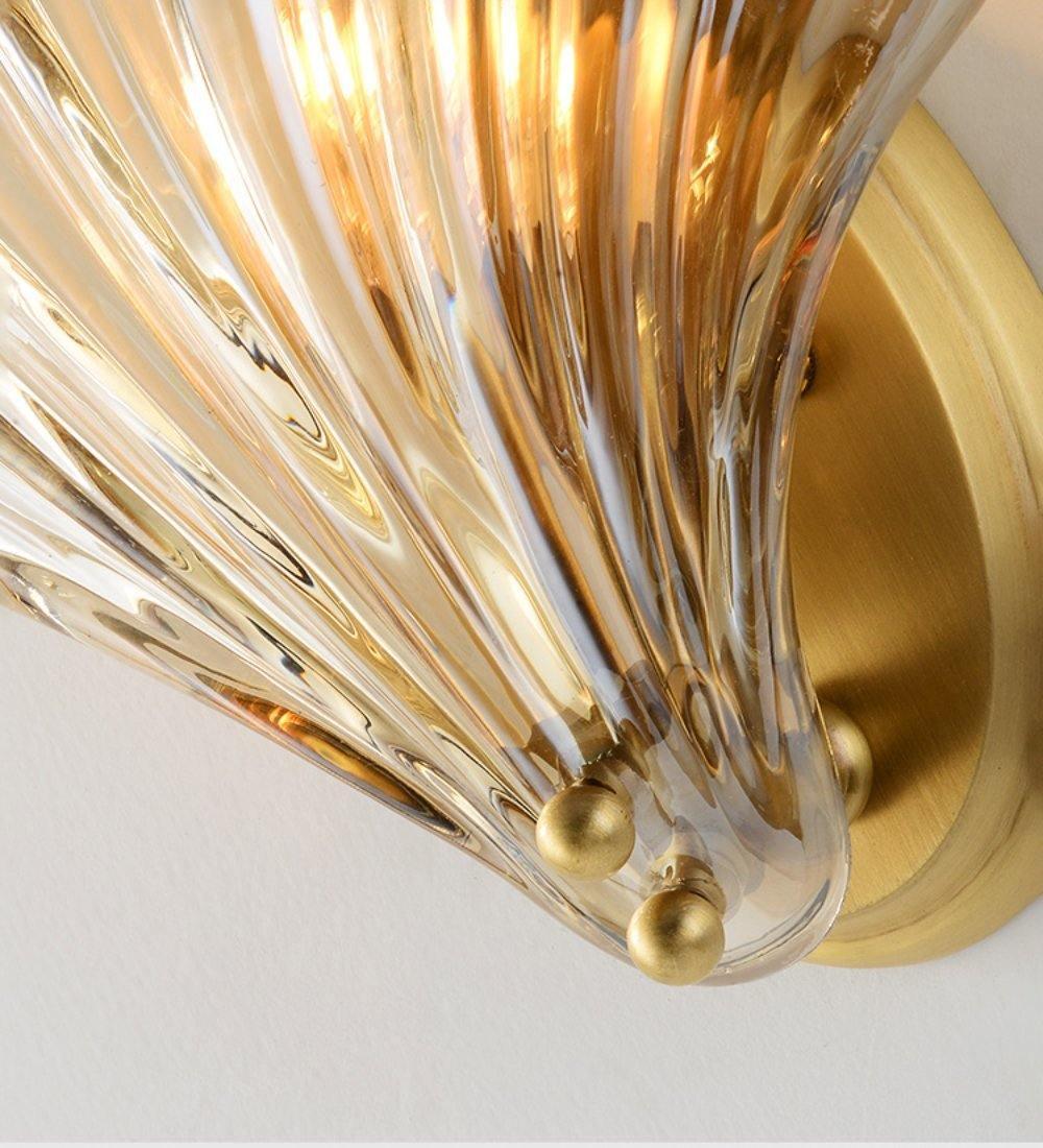 Modern Iron Glass Shell LED Wall Light 1-Light