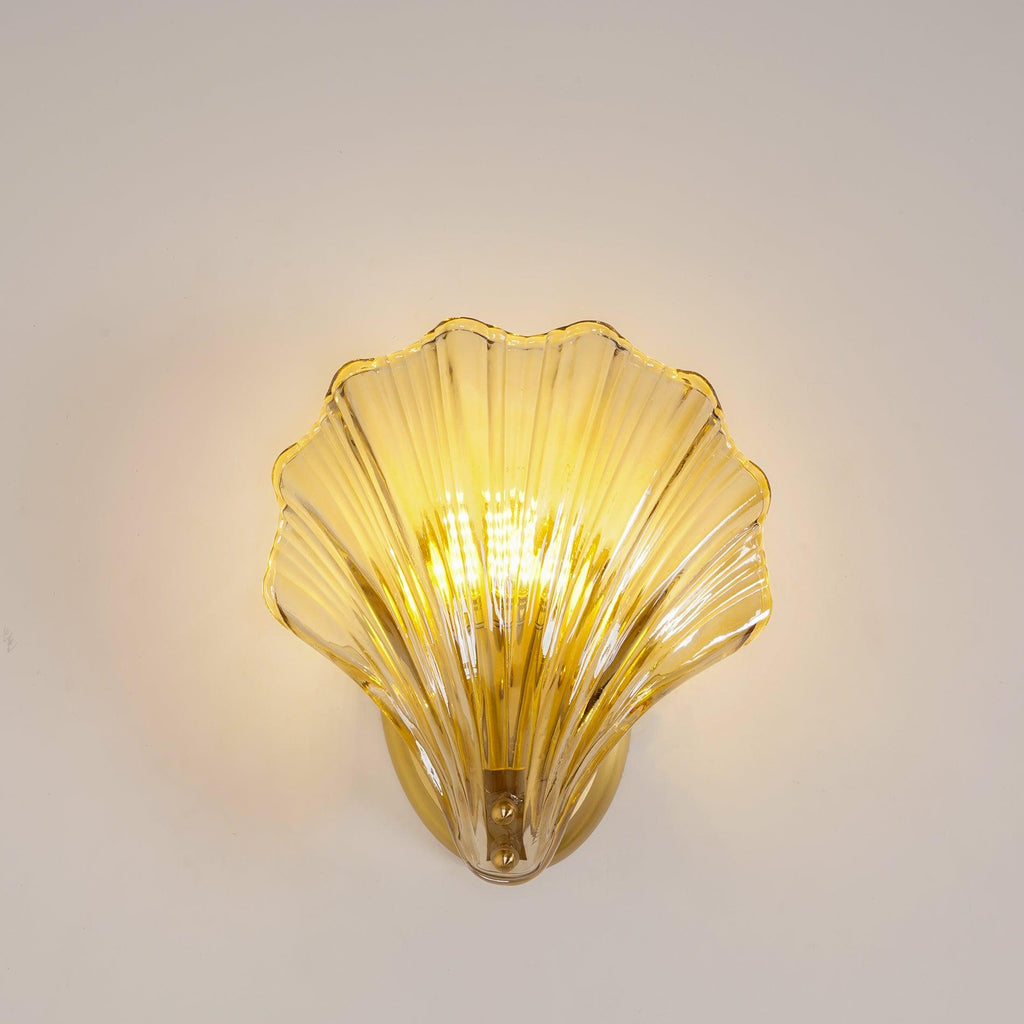 Modern Iron Glass Shell LED Wall Light 1-Light