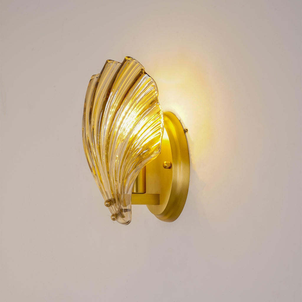 Modern Iron Glass Shell LED Wall Light 1-Light
