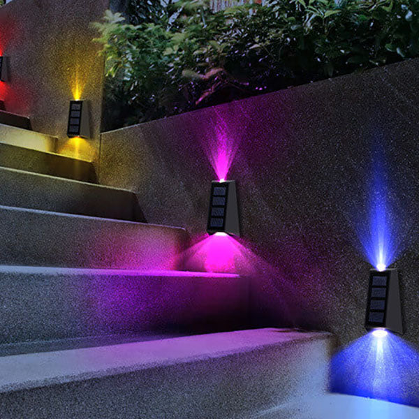 Modern LED Trapezoid Solar Wall Sconce 1-Light