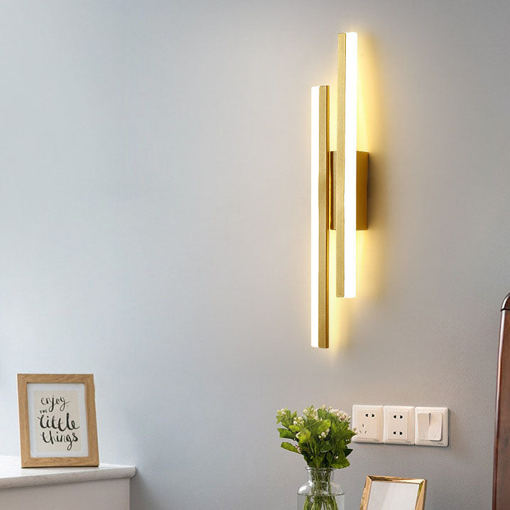 Modern Linear LED Wall Sconce Lamp 2-Light