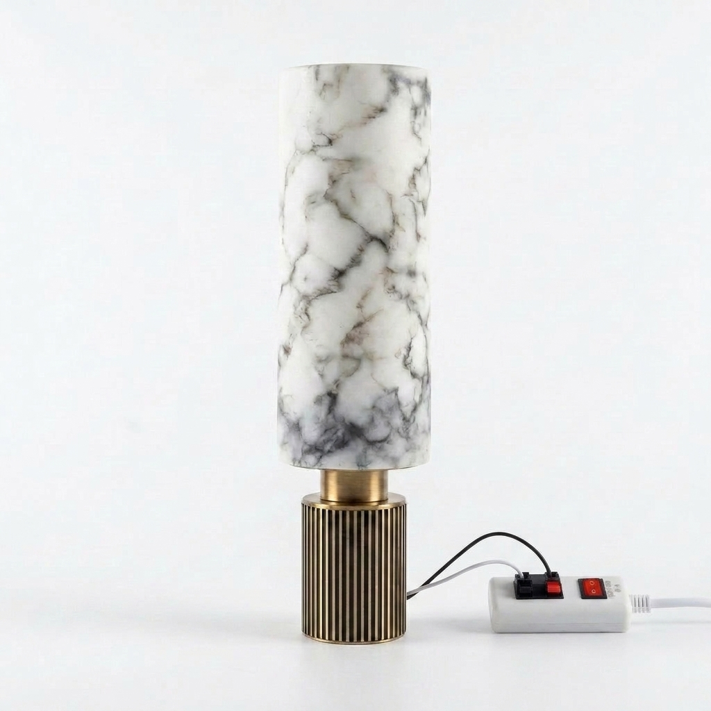 Modern Marble Cylinder LED Wall Light 1-Light