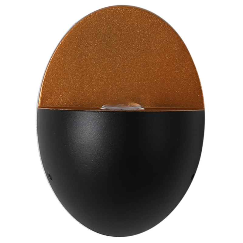 Modern Minimalist Oval LED Outdoor Wall Sconce Lamp 1-Light