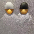 Modern Minimalist Oval LED Outdoor Wall Sconce Lamp 1-Light
