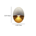 Modern Minimalist Oval LED Outdoor Wall Sconce Lamp 1-Light