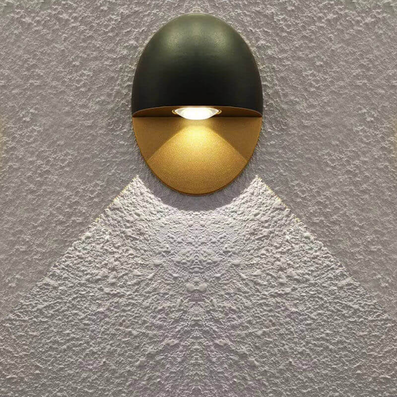 Modern Minimalist Oval LED Outdoor Wall Sconce Lamp 1-Light