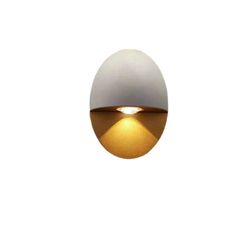 Modern Minimalist Oval LED Outdoor Wall Sconce Lamp 1-Light