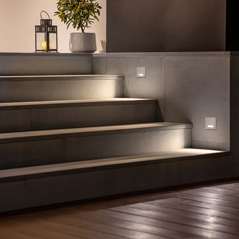 Modern Minimalist Square LED Recessed Wall Lamp 1-Light