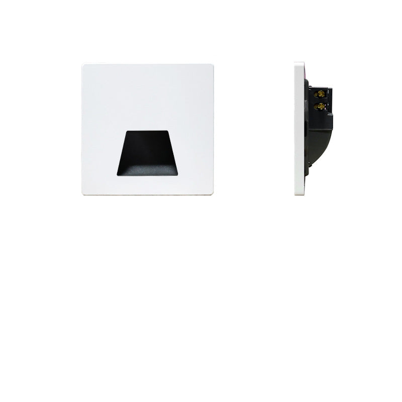 Modern Minimalist Square LED Recessed Wall Lamp 1-Light
