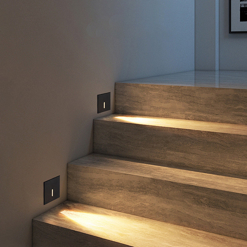 Modern Minimalist Square LED Recessed Wall Lamp 1-Light