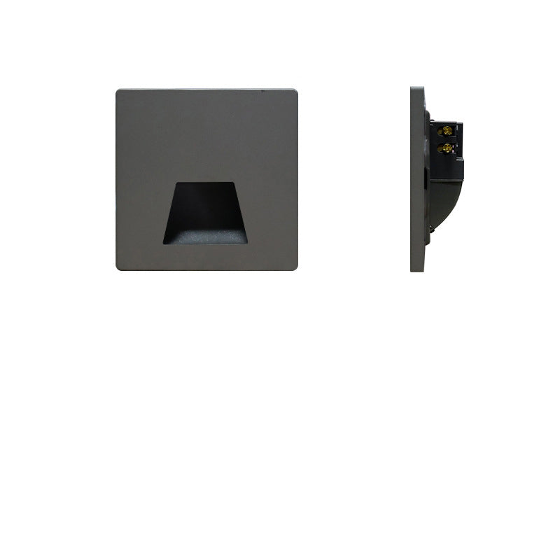 Modern Minimalist Square LED Recessed Wall Lamp 1-Light