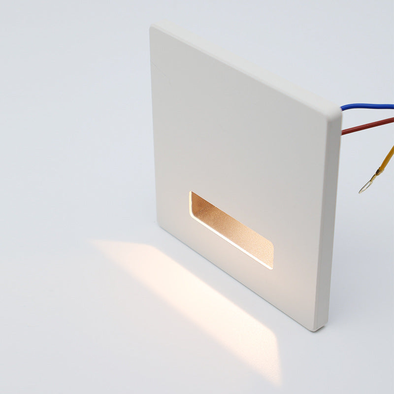Modern Minimalist Square LED Recessed Wall Lamp 1-Light