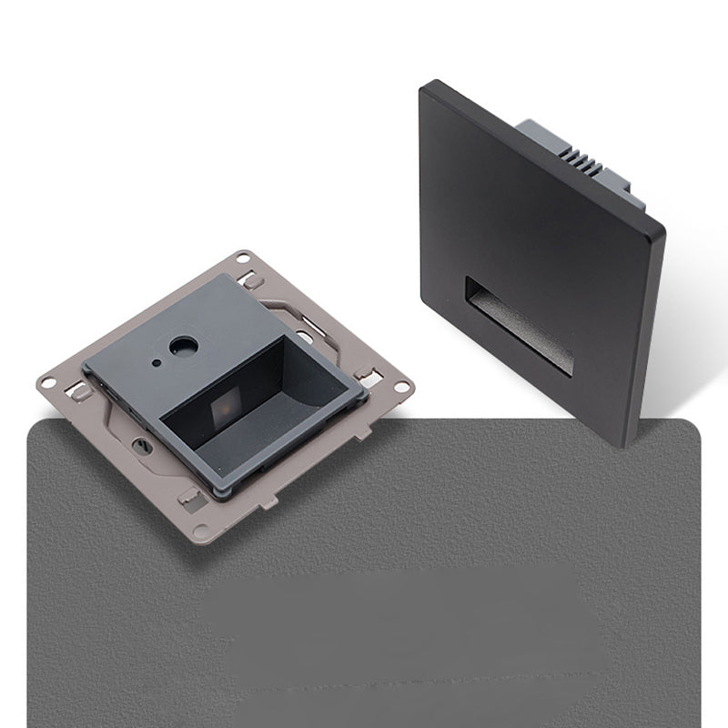 Modern Minimalist Square LED Recessed Wall Lamp 1-Light