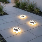 Modern Paw Shape Solar LED Floor Light 1-Light
