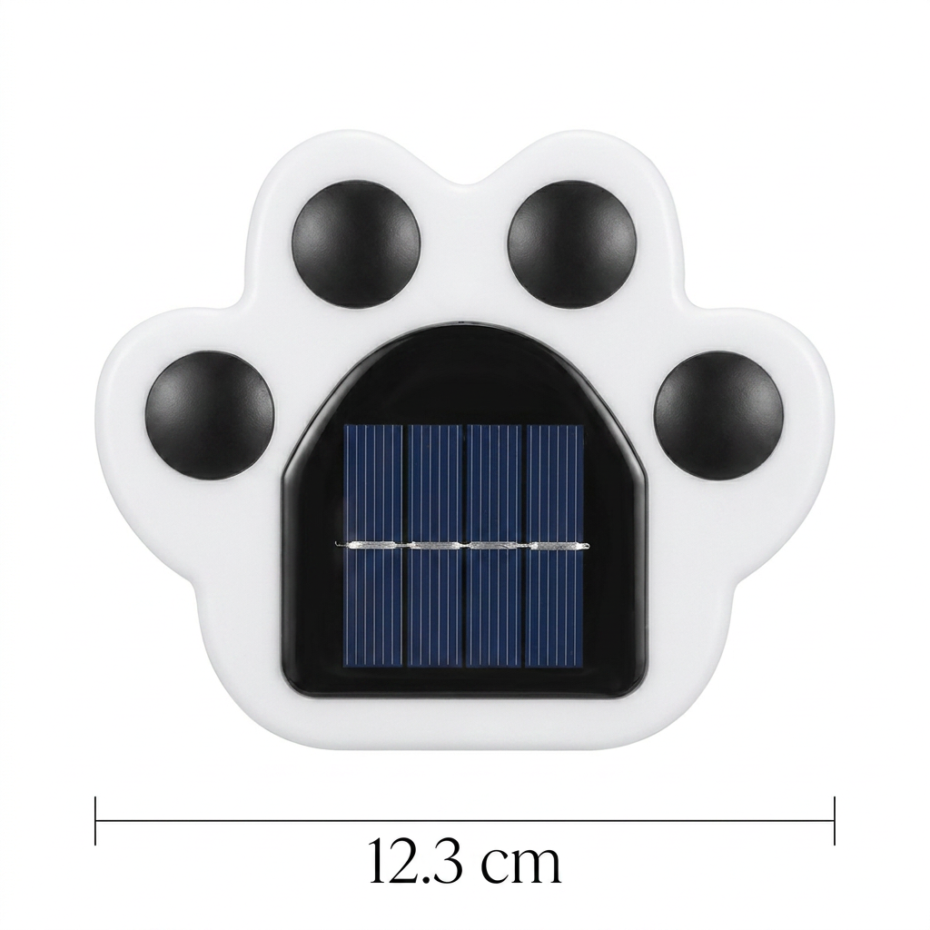 Modern Paw Shape Solar LED Floor Light 1-Light