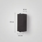 Modern Rectangular LED Wall Sconce Lamp 2-Light