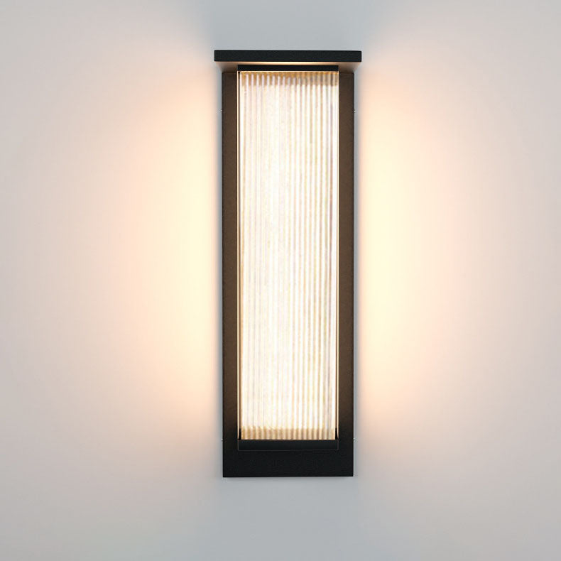 Modern Rectangular Solar LED Wall Sconce 1-Light
