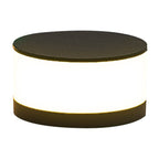 Modern Round Solar LED Post Light 1-Light
