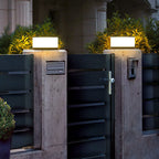 Modern Round Solar LED Post Light 1-Light