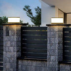 Modern Round Solar LED Post Light 1-Light