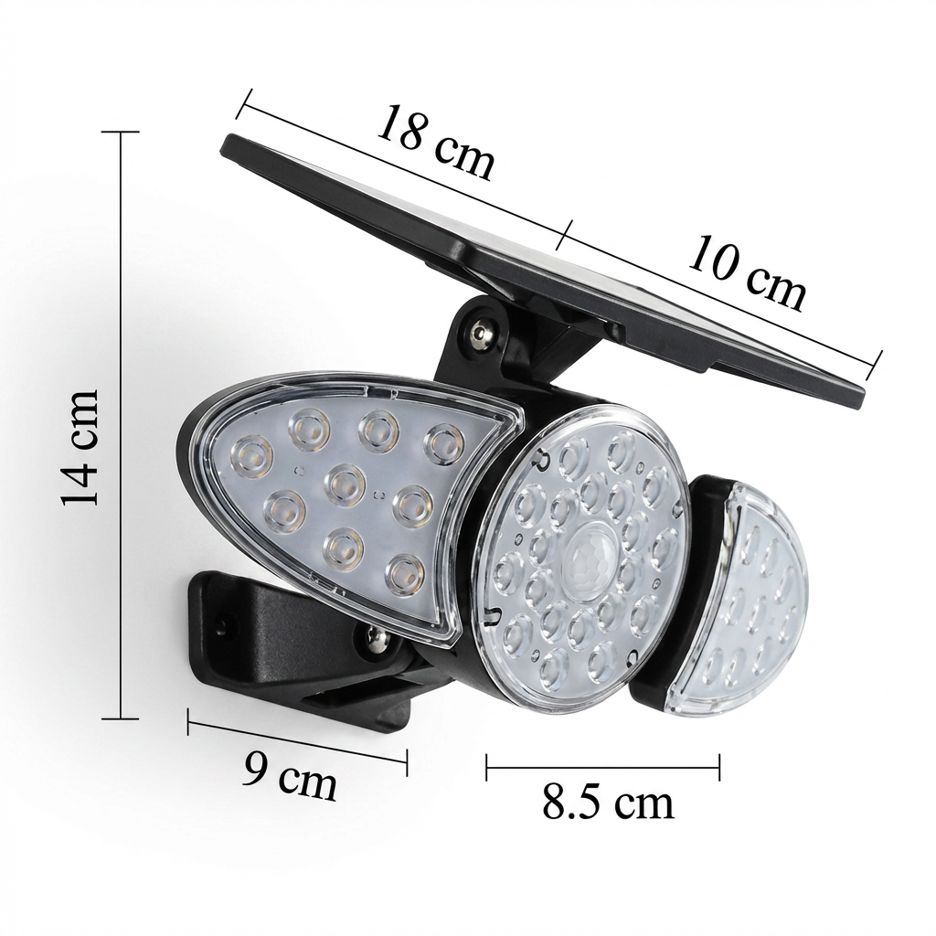 Modern Trapezoid Solar LED Wall Sconce 1-Light