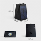 Modern Trapezoid Solar LED Wall Sconce 1-Light