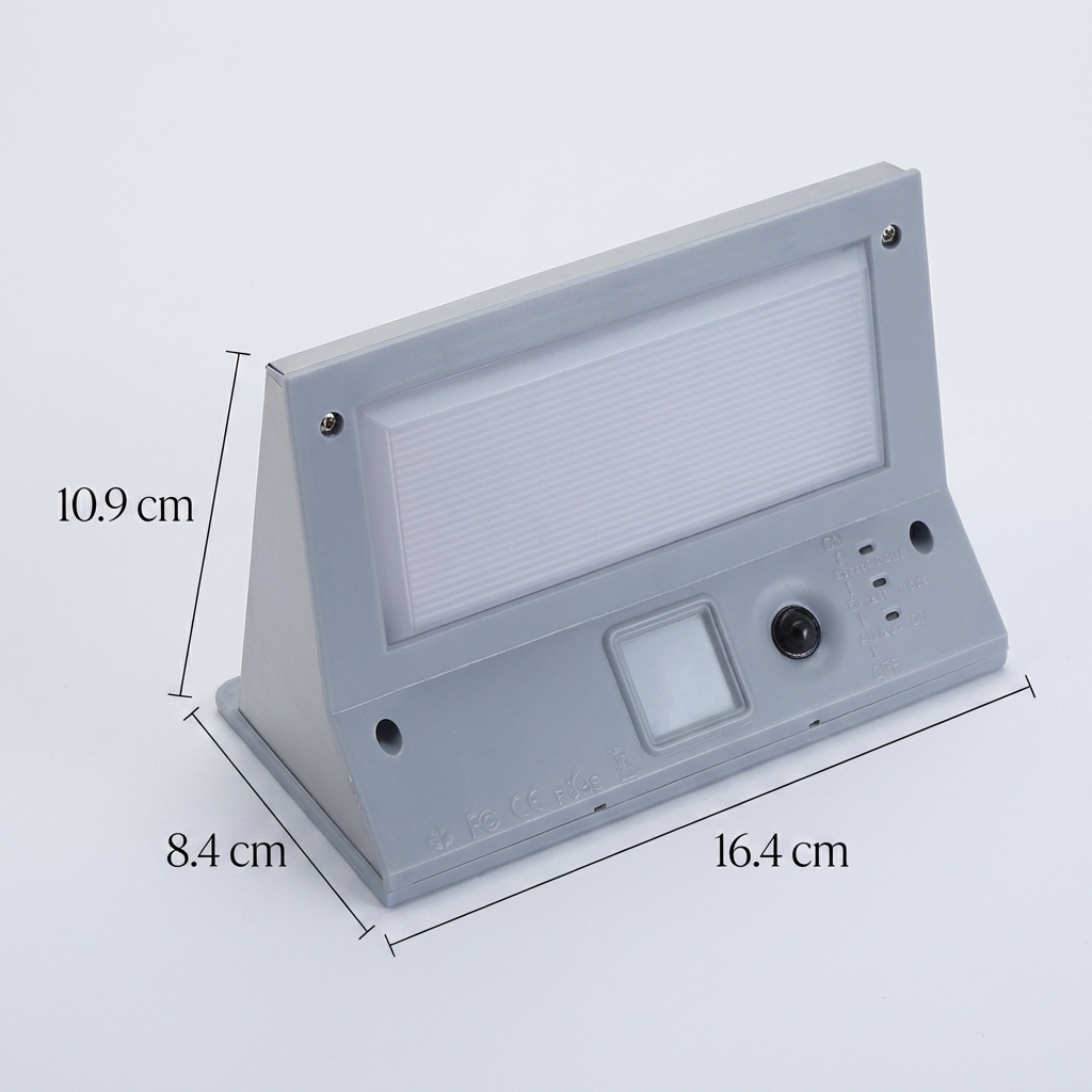 Modern Trapezoid Solar LED Wall Sconce 1-Light