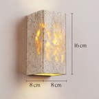 Modern Travertine Stone Rectangular Wall Light LED 1-Light